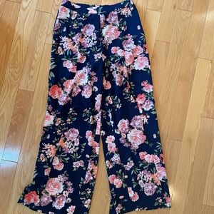 High waisted floral pants